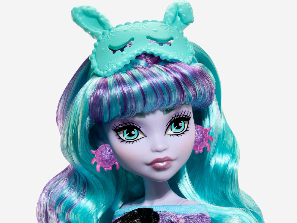 Lalka MONSTER HIGH Piżama Party Twyla HLP87 kolczyki kapcie strój zwierzątko
