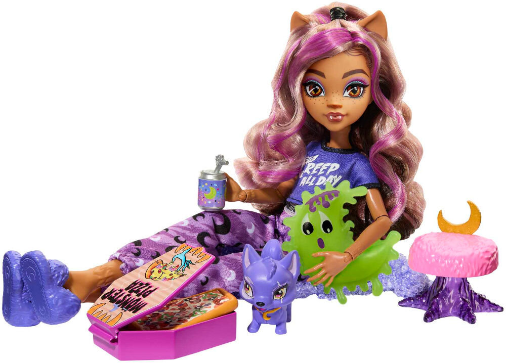 Lalka MONSTER HIGH Piżama Party Clawdeen Wolf HKY67 piżama party