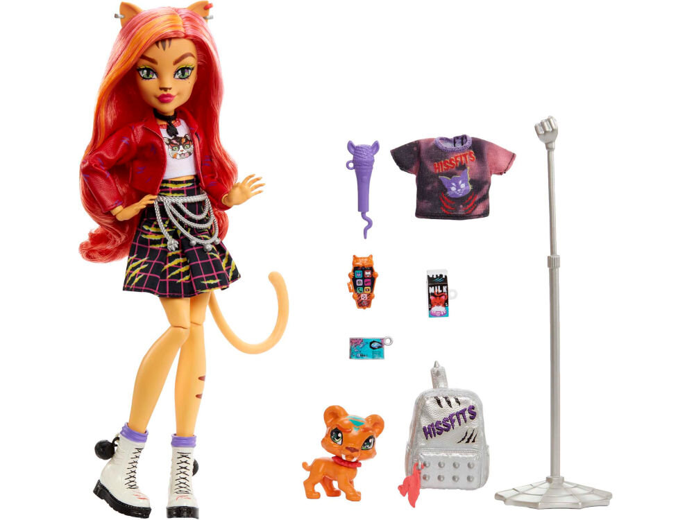 Lalka MONSTER HIGH Toralei Stripes HHK57 elementy zestaw