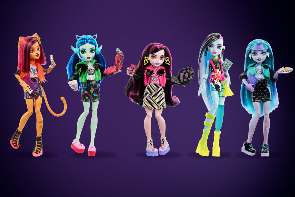 Lalka MONSTER HIGH Twyla Seria 3 Neonowa HNF82 stylizacje akcesoria