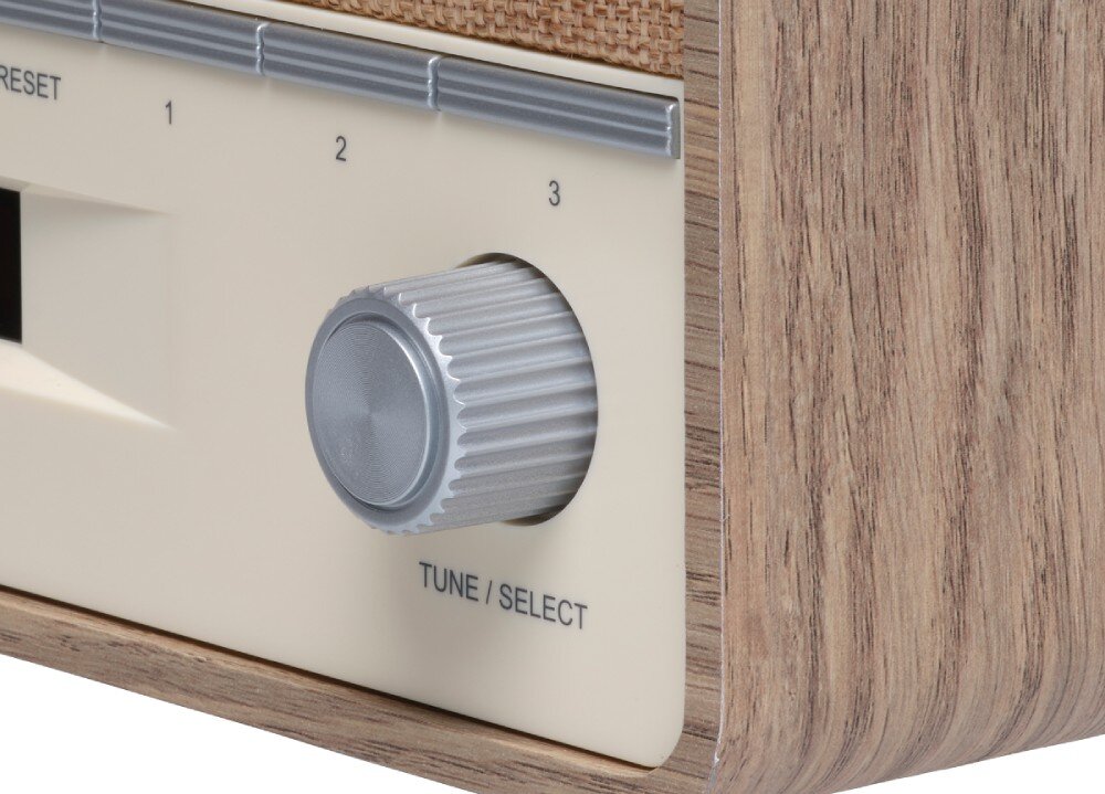 Radio DENVER DAB-36 Przenośne Brązowo-biały obsługa programowanie alarm zasilanie