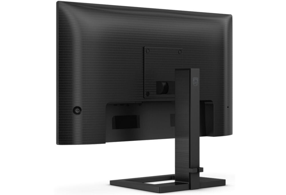 Monitor PHILIPS 27E1N1300AE 27 cali 1920x1080px IPS 100Hz 1 ms [MPRT] prezentacja monitora od tyłu pod kątem na białym tle Ergo wysokość odchylenie obrót monitora dopasowanie do indywidualnych preferencji