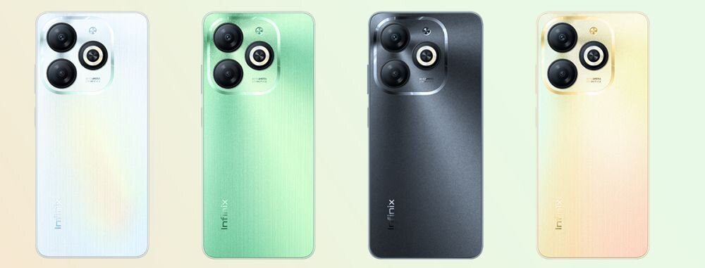 Smartfon INFINIX Smart 8 ekran bateria aparat procesor ram pamięć pojemność rozdzielczość zdjęcia filmy opis dane cechy blokady system łączność wifi bluetooth obudowa szkło odporność porty muzyka transfer sieć przekątna matryca waga czujniki oled amoled ips
