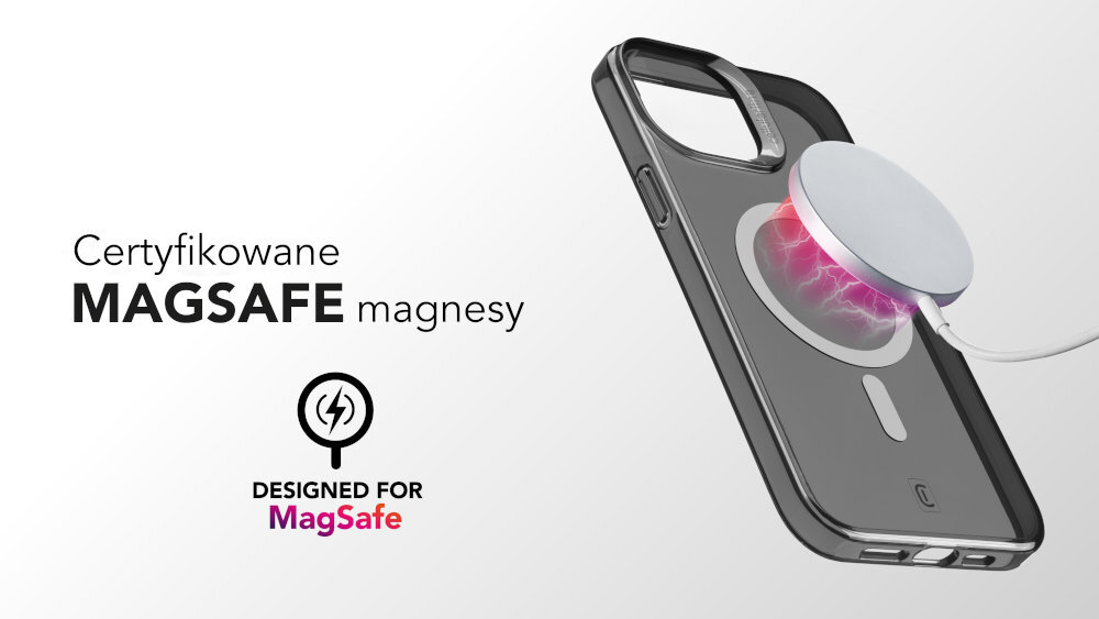Etui CELLULARLINE Gloss MagSafe przejrzystą wbudowanymi magnesami ekosystemem MagSafe® akcesoriami magnetycznymi magnesy Apple
