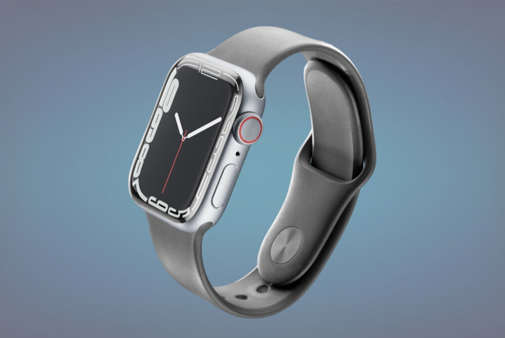 Szkło hybrydowe CELLULARLINE Impact Glass do Apple Watch 45mm superprzyczepne smukłe maksymalna przewodność czułość dotyku prosty montaż estetyczne