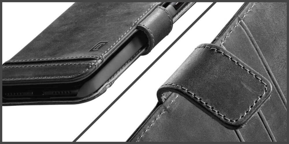 Etui CELLULARLINE Supreme do Apple iPhone 14 Czarny boczne zapięcie magnetyczne ochrona zabezpeicznie przed otwarciem