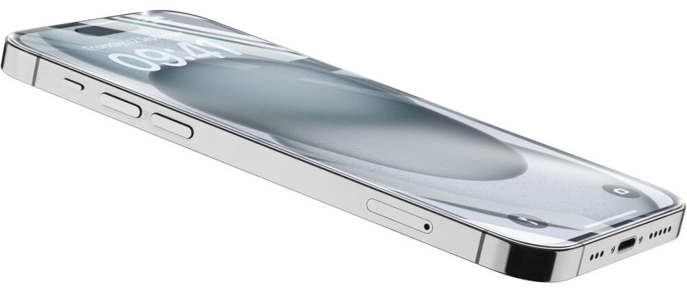 Szkło hartowane CELLULARLINE Tetra Force Glass do Apple iPhone 15 Pro Max nie dodaje masy grubości cienka warstwa niewidoczna skuteczna