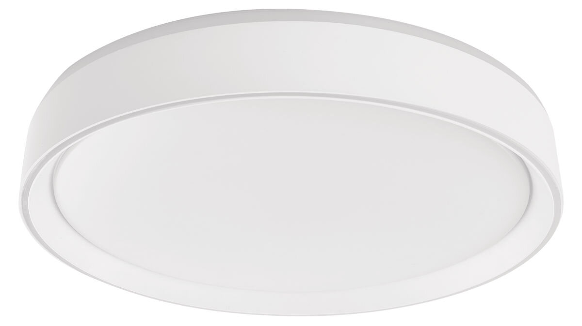 Oprawa natynkowa EMOS GoSmart ILVI 45W LED z pilotem, dostosowanie, regulacja, barwa, jasność, na białym tle oprawa natynkowa poziomo