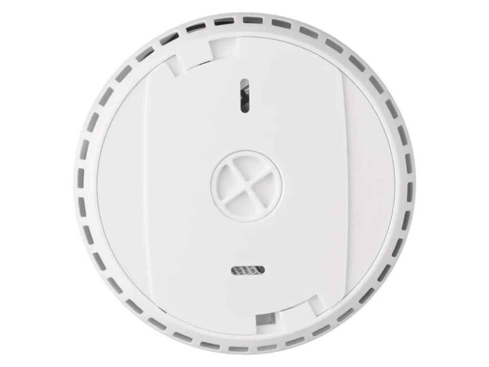 EMOS GS558 żywotnością do 10 lat domu lub biurze układ optyczny Regularne testowanie przycisku kontrolnego - czujnik od tyłu na białym tle