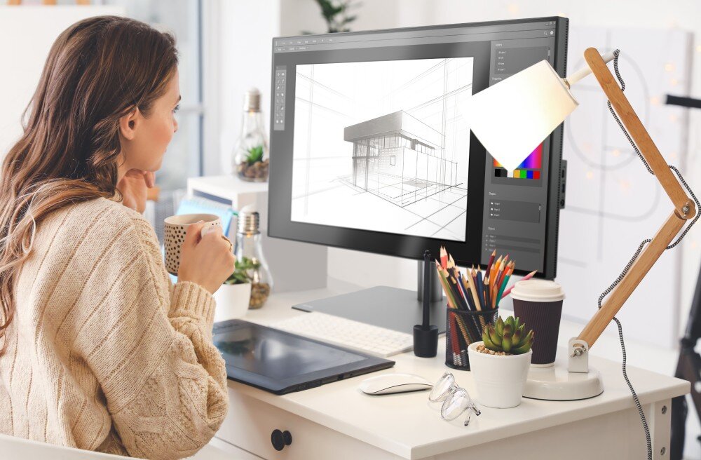 Monitor BENQ DesignVue PD3225U 31.5 3840x2160px IPS wygląd zastosowanie