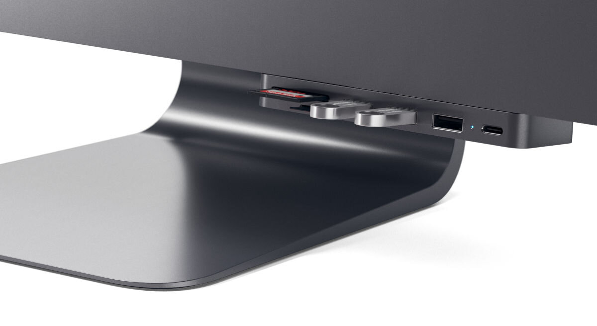 Hub SATECHI ST-TCIMHM Szary iMac 6 dodatkowych wejść USB-C USB-A 3.0 x3 czytnik kart SD microSD