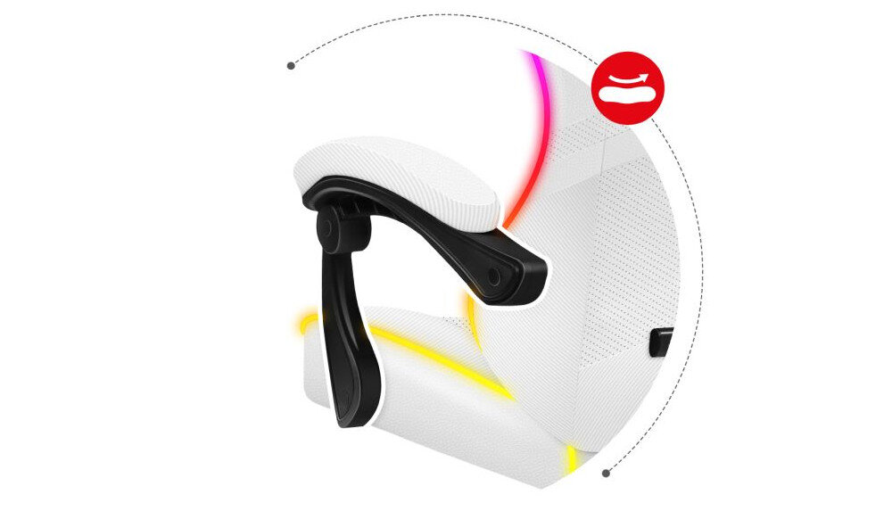 Fotel HUZARO Force 4.4 RGB podlokietniki przedramiona wsparcie komfort ergonomia