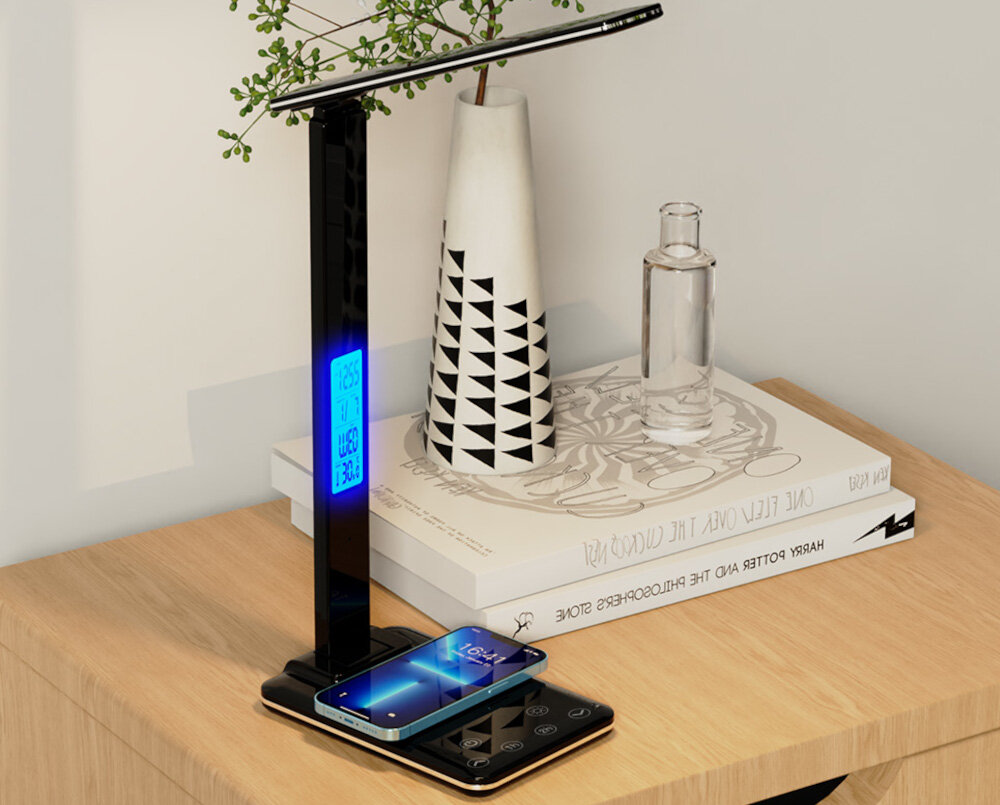 Lampka biurkowa MEDIA-TECH MT222K z ładowarką indukcyjną jasnosc trwalosc oswietlenie