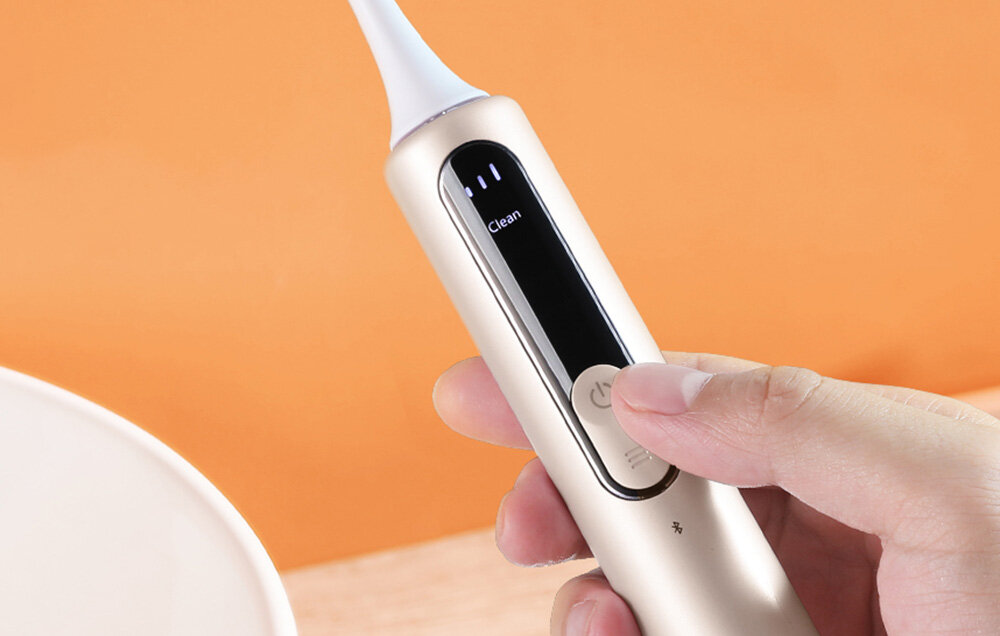 Szczoteczka soniczna BITVAE S3 Złoty kilka trybów pracy różne oczekiwania white clean sensitive tongue smart pozbycie się przebarwień dokładne wyszczotkowanie zębów bez uszkodzeń dziąseł czyszczenie języka regulacja intensywności na 3 poziomach zainstalowanie aplikacji dodatkowe 6 poziomów dbanie o higiene jamy ustnej dostosowanie do indywidualnych potrzeb maksymalny komfort i skuteczność