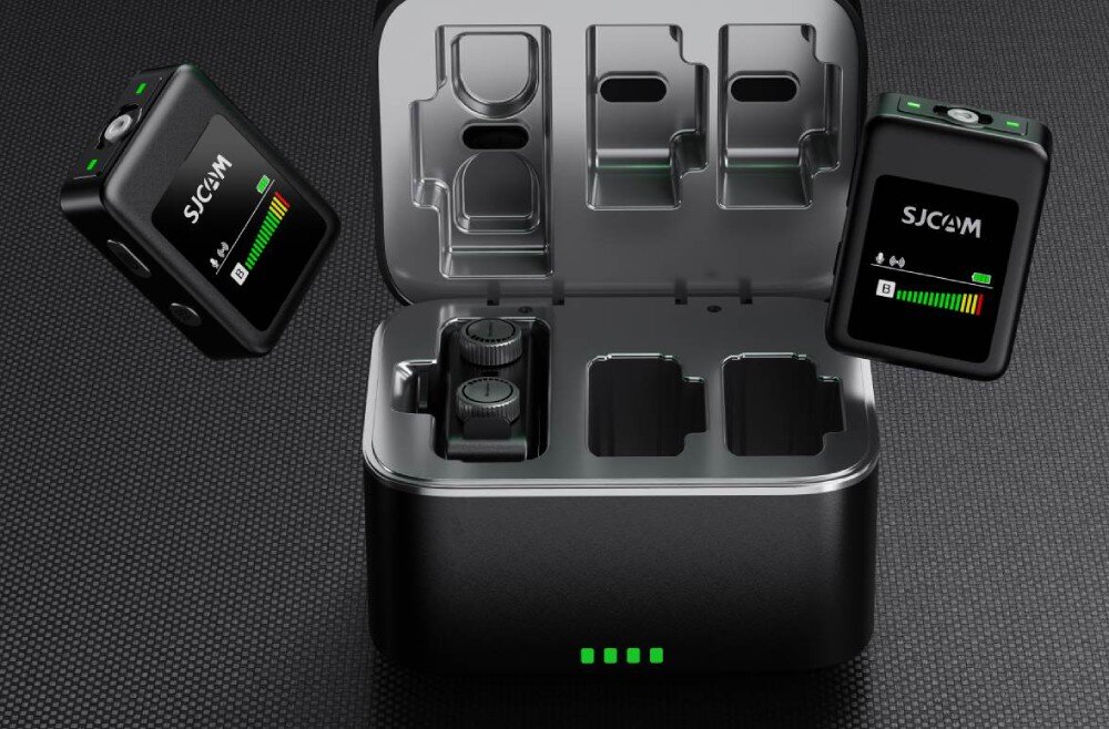 Zestaw mikrofonów SJCAM M1 Czarny transmisja zasięg