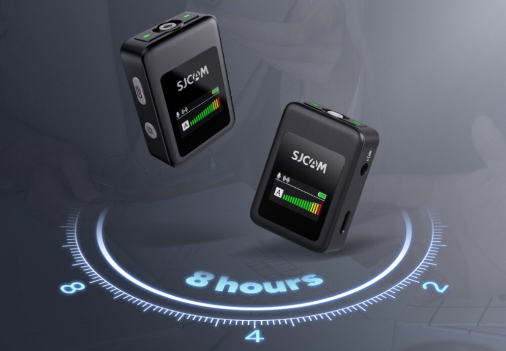 Zestaw mikrofonów SJCAM M1 Czarny czas działania ładowanie etui