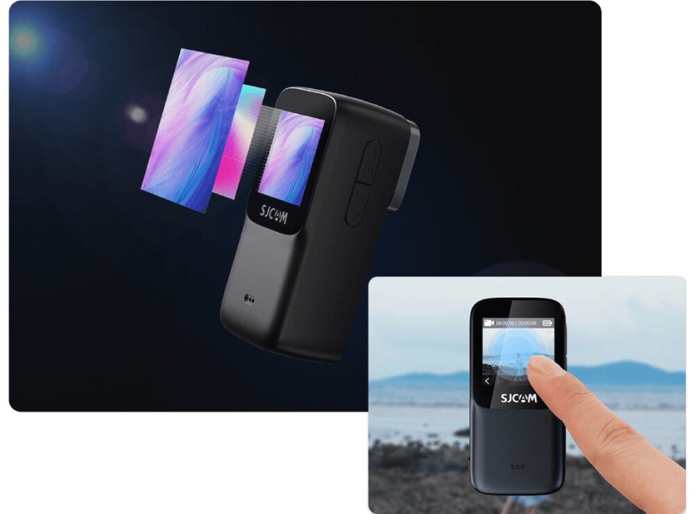 Kamera sportowa SJCAM C200 Pro Czarny wyświetlacz obsługa