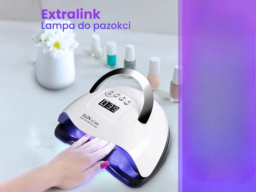 Lampa UV-LED do paznokci EXTRALINK Sun X7 Max Biały kv początek opisu