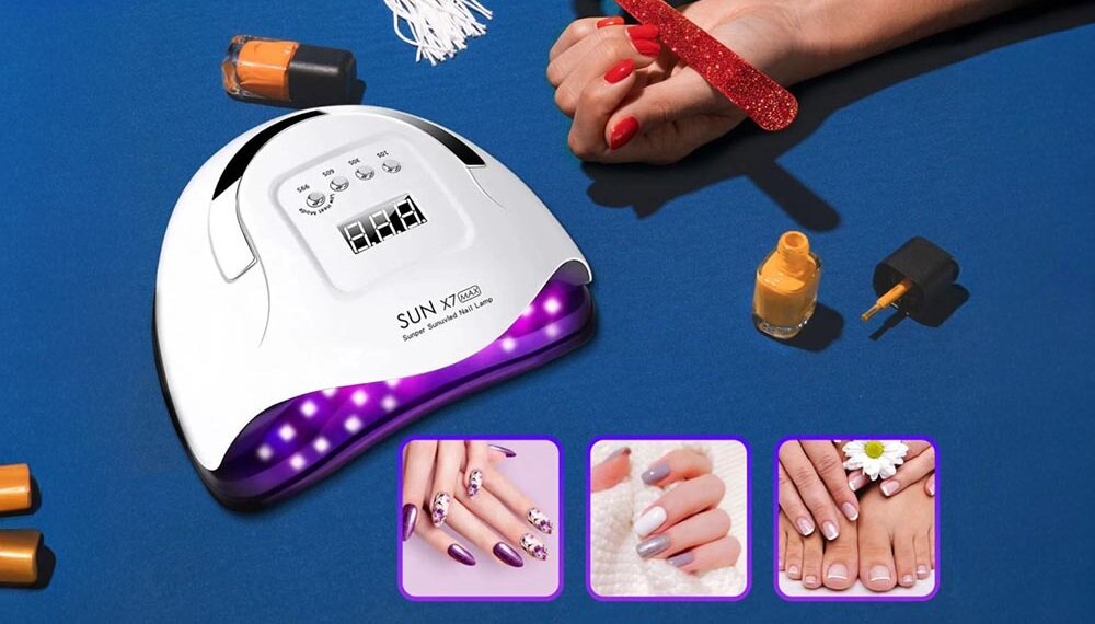 Lampa UV-LED do paznokci EXTRALINK Sun X7 Max Biały krótszy czas utwardzania, równomierne rozmieszczenie światła, lakier zasycha szybko i bez smug