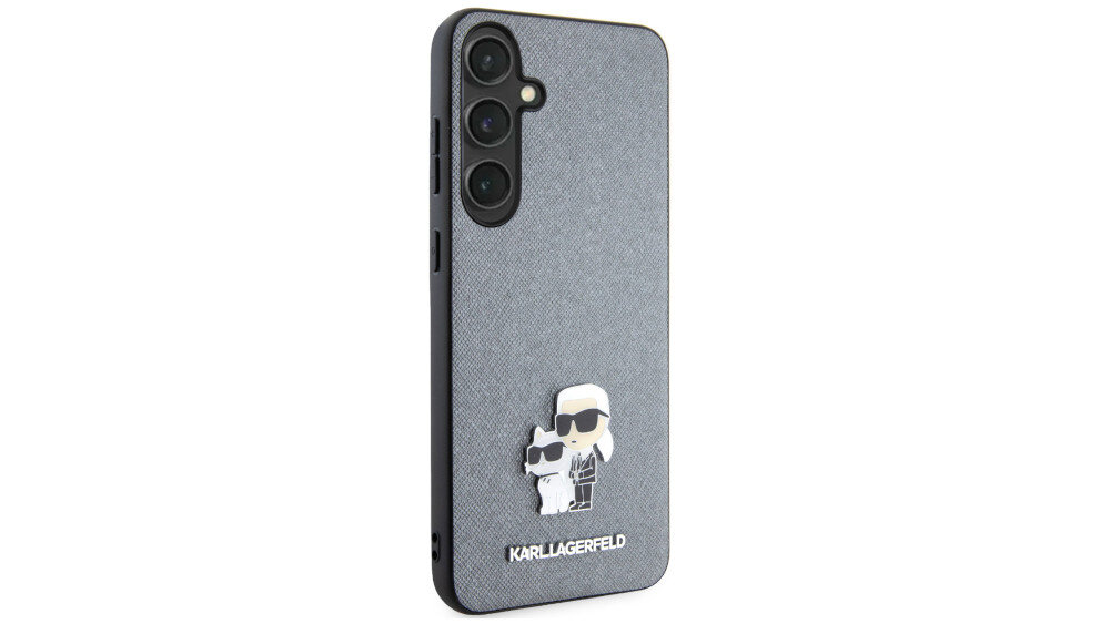 Etui KARL LAGERFELD Saffiano Karl&Choupette Metal Pin - design