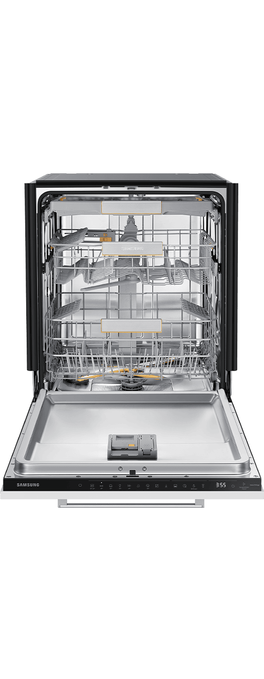 Otwarta zmywarka DW60CG880B00ET widziana z przodu 
