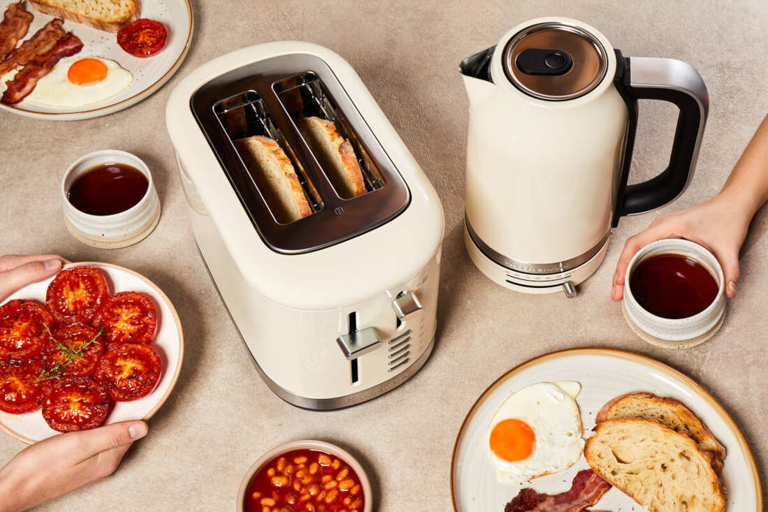 Toster KITCHENAID 5KMT2109EAC Kremowy różne pieczywo dwie komory wymiary Manualna dźwignia