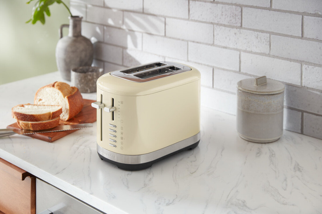 Toster KITCHENAID 5KMT2109EAC Kremowy tacka okruchy schowek przewód przechowywanie wymiary