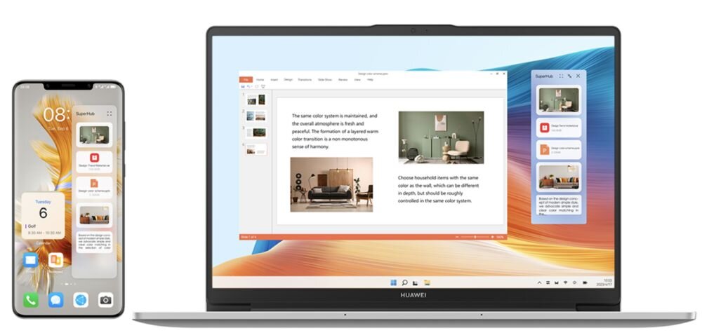NOTEBOOK HUAWEI MATEBOOK D14 53013XFF ekran wydajność grafika karta procesor taktowanie pojemność bateria ładowanie pamięć ram rom wyświetlacz rozdzielczość kamerka system klawiatura porty