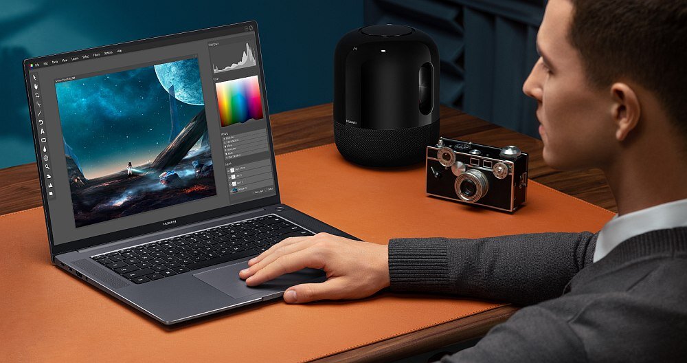 Laptop HUAWEI MateBook 16 ekran bateria procesor wydajność chłodzenie klawiatura rozdzielczość pojemność porty funkcje pamięć