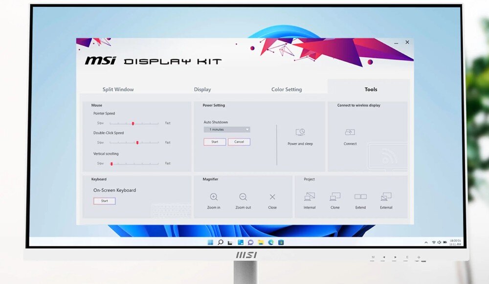 Monitor MSI Modern MD272QXPW 27 2560x1440px IPS 100Hz 1 ms [MPRT] aplikacja ustawienia tryby