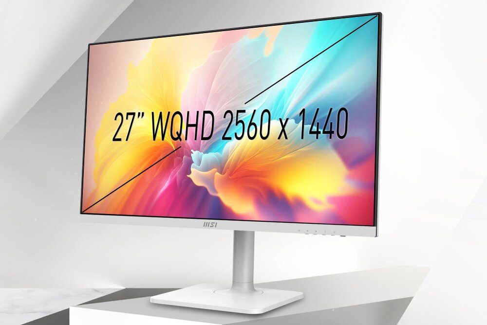 Monitor MSI Modern MD272QXPW 27 2560x1440px IPS 100Hz 1 ms [MPRT] obraz jakość parametry rozdzielczość przekątna