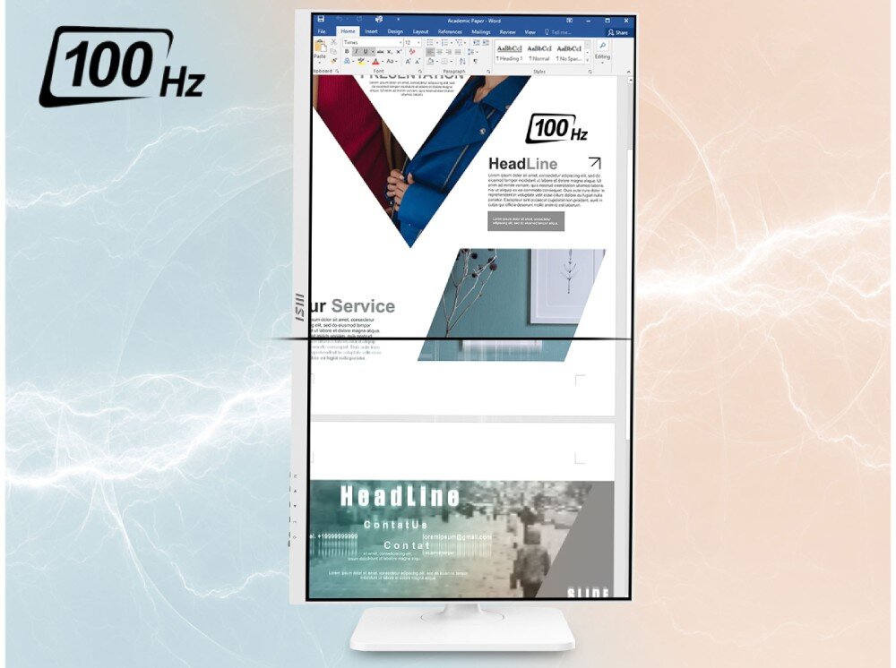 Monitor MSI Modern MD272QXPW 27 2560x1440px IPS 100Hz 1 ms [MPRT] odświeżanie płynność Adaptive Sync