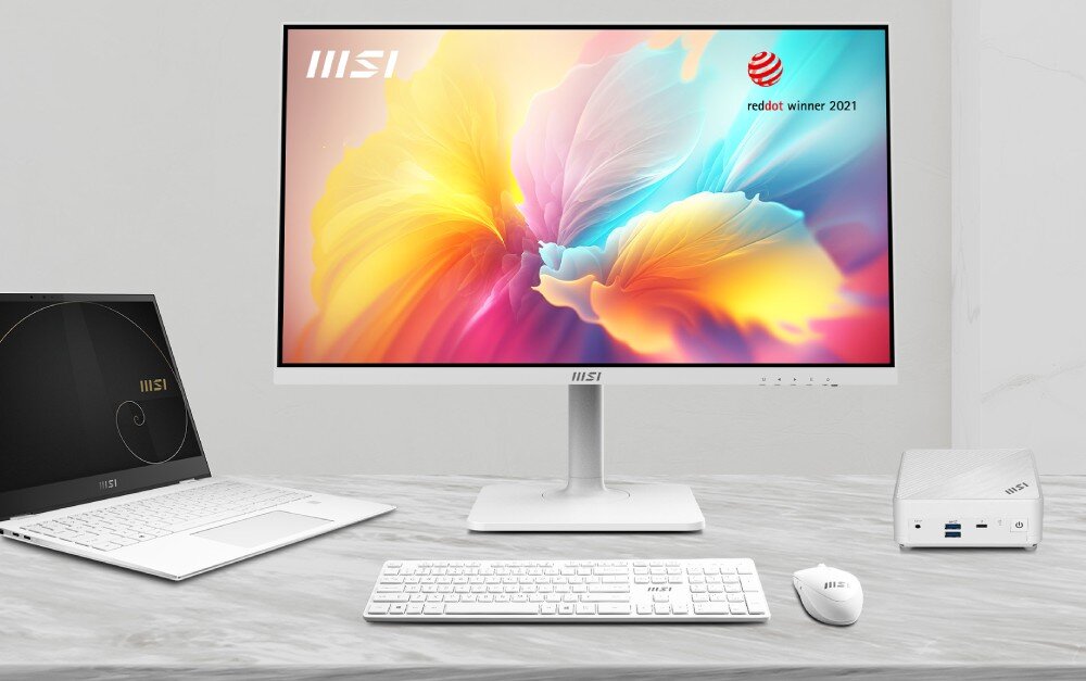 Monitor MSI Modern MD272QXPW 27 2560x1440px IPS 100Hz 1 ms [MPRT] przełącznik KVM okna dzielenie