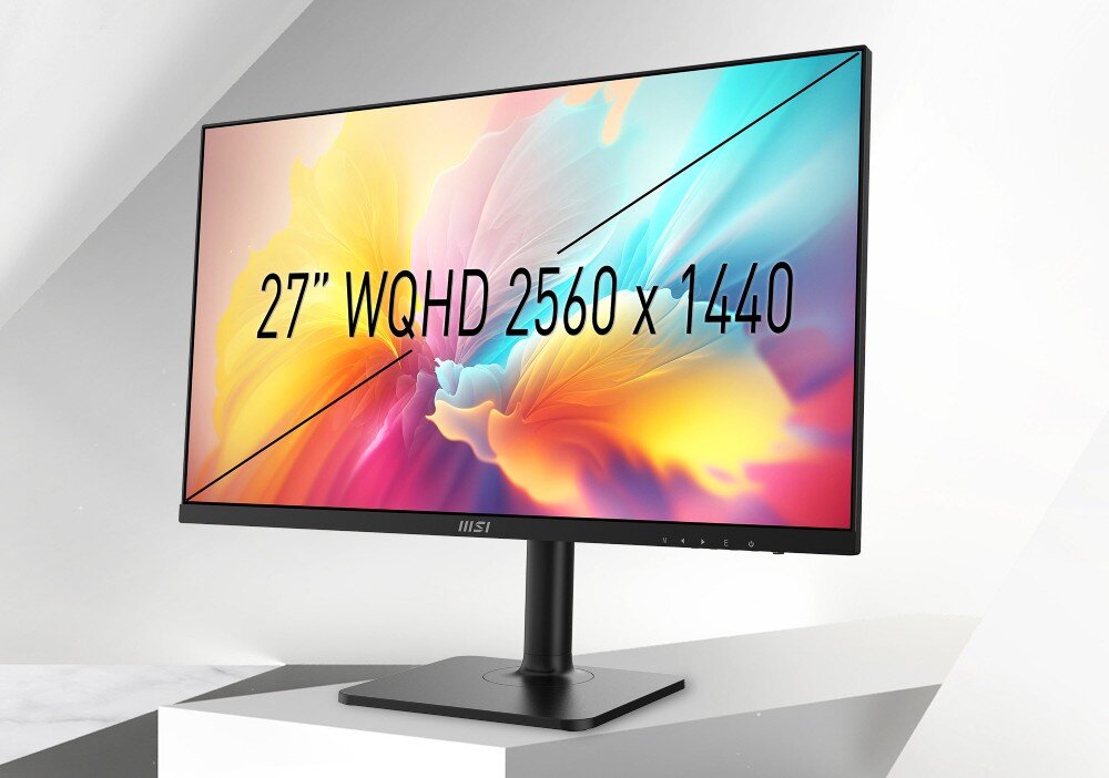 Monitor MSI Modern MD272QXP 27 2560x1440px IPS 100Hz 1 ms [MPRT] matryca obraz rozdzielczość jakość