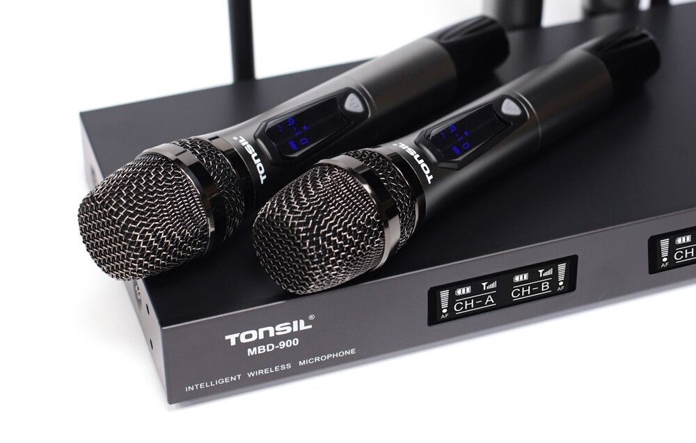 Mikrofon TONSIL MBD 900 zbliżenie na mikrofony