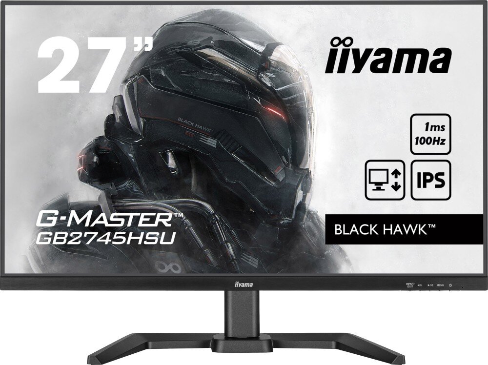 Monitor IIYAMA G-Master GB2745HSU-B1 27 1920x1080px IPS 100Hz 1 ms [MPRT] wygląd opis