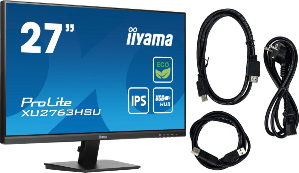 Monitor IIYAMA ProLite XU2763HSU-B1 27 1920x1080px IPS 100Hz 3 ms [GTG] głośniki audio dźwięk