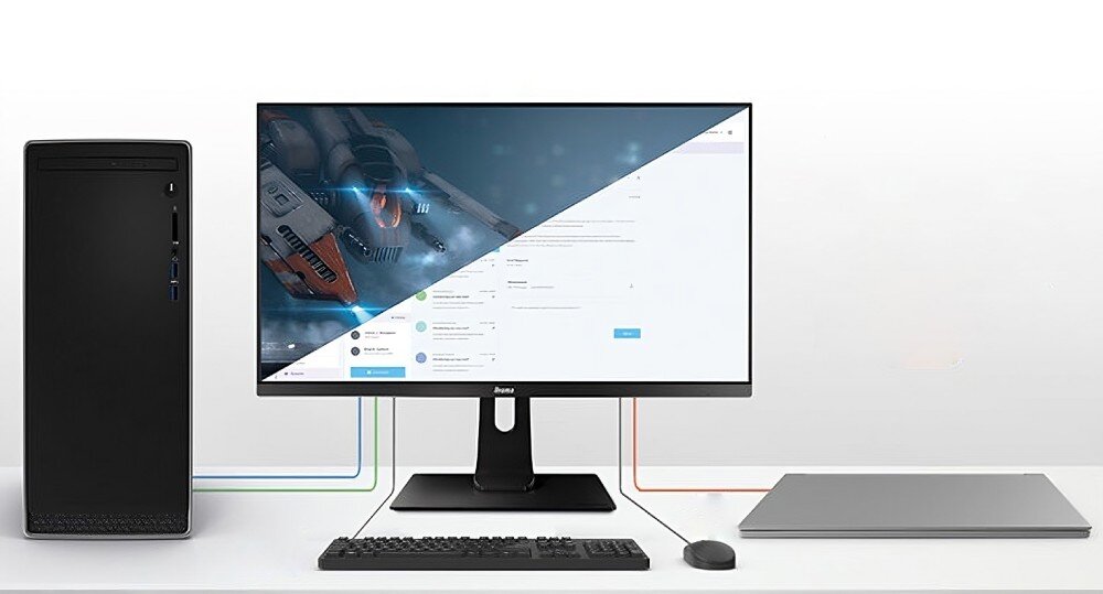 Monitor IIYAMA ProLite XCB4594DQSN-B1 44.5 5120x1440px 165Hz 0.8 ms [MPRT] Curved przełącznik KVM obsługa