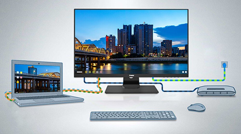 Monitor IIYAMA ProLite XCB4594DQSN-B1 44.5 5120x1440px 165Hz 0.8 ms [MPRT] Curved stacja dokująca USB-C zasilanie moc Ethernet