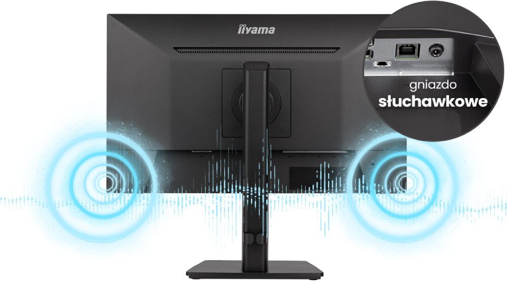 Monitor IIYAMA ProLite XUB2794HSU-B6 27 1920x1080px 100Hz 1 ms [MPRT] dźwięk głośniki audio słuchawki