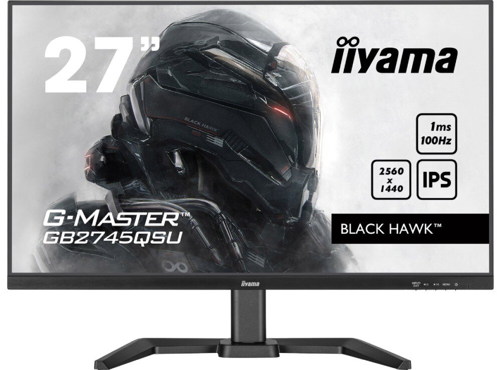 Monitor IIYAMA G-Master GB2745QSU-B1 27 2560x1440px IPS 100Hz 1 ms [MPRT]  wygląd opis