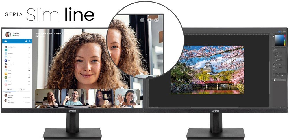 Monitor IIYAMA ProLite XU2292HSU-B6 21.5 1920x1080px IPS 100Hz 0.4 ms [MPRT] ramka wygląd standard VESA