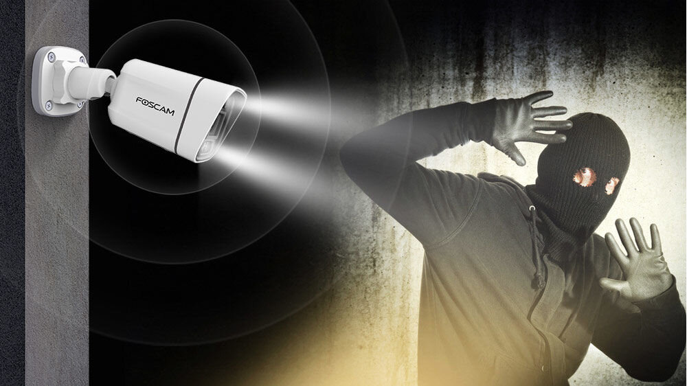 Kamera FOSCAM V4EC 4MP Starlight reflektor, syrena, 100 db