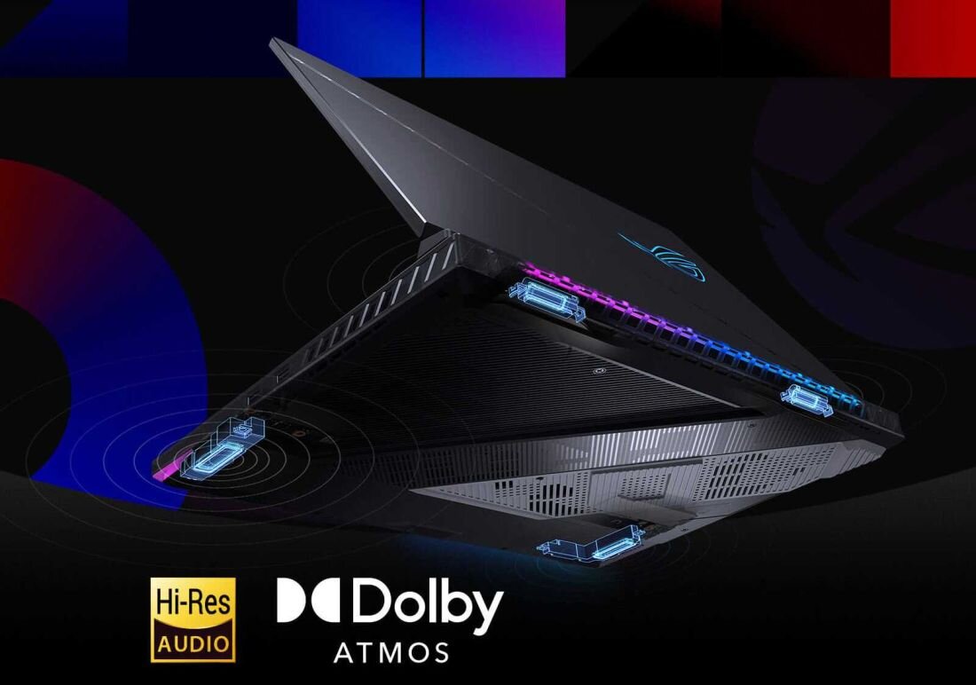 Laptop ASUS ROG Strix SCAR 16 - Dolby Atmos Dwukierunkowa redukcja szumów