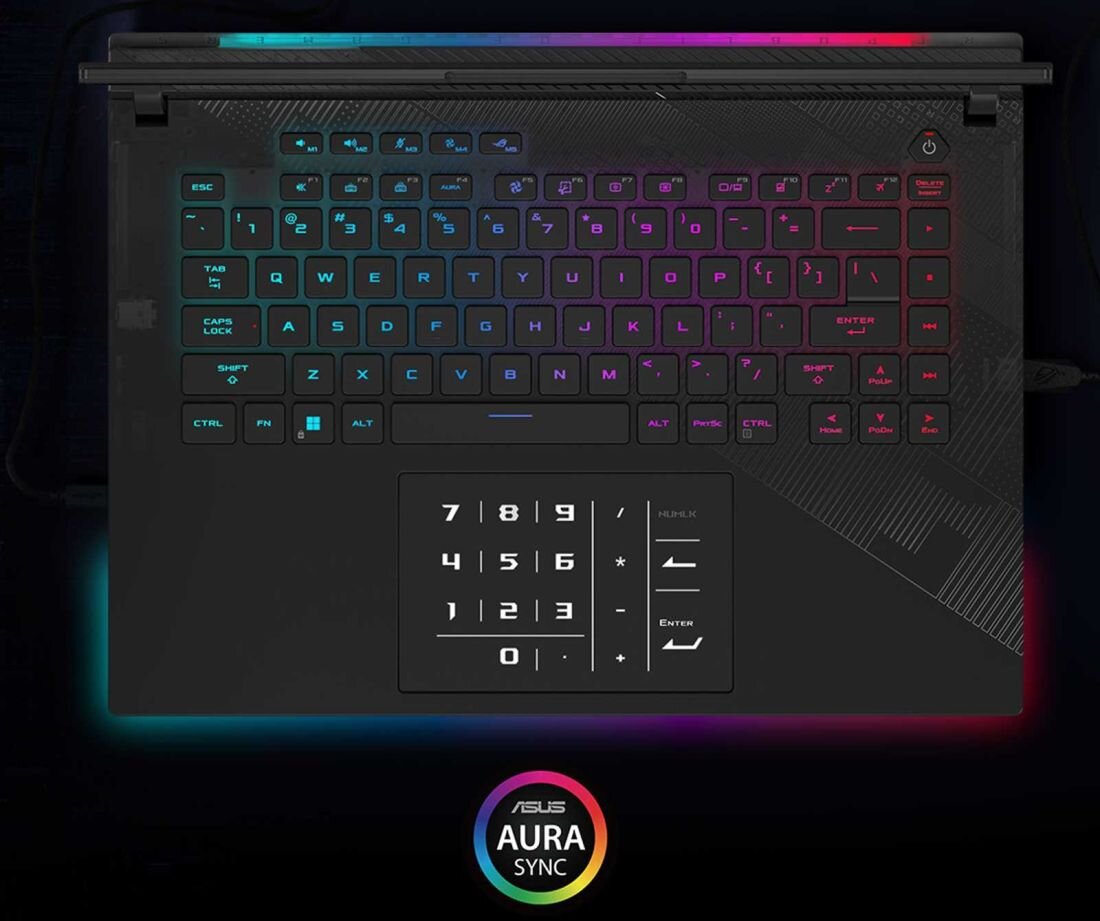 Laptop ASUS ROG Strix SCAR 16 - N-key rollover