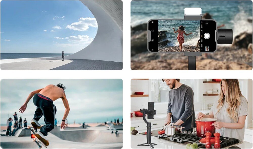 Gimbal HOHEM iSteady Mobile+ Kit 2024 tryby nagrywanie funkcje