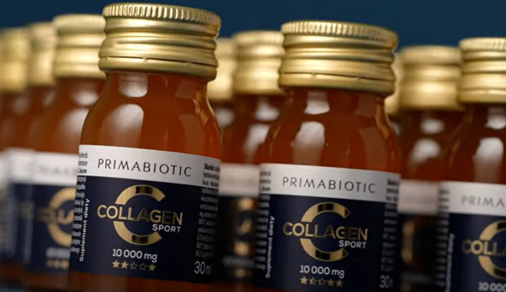 Kolagen PRIMABIOTIC Collagen Sport Collagen Sport Ananasowy 30 x 30 ml kolagen jedno z najwazniejszych bialek w organizmie utrzymanie prawidlowego nawilzenia skory buduje sciegna kosci stawy rogowke oka sklad glicyna proliny lizyna