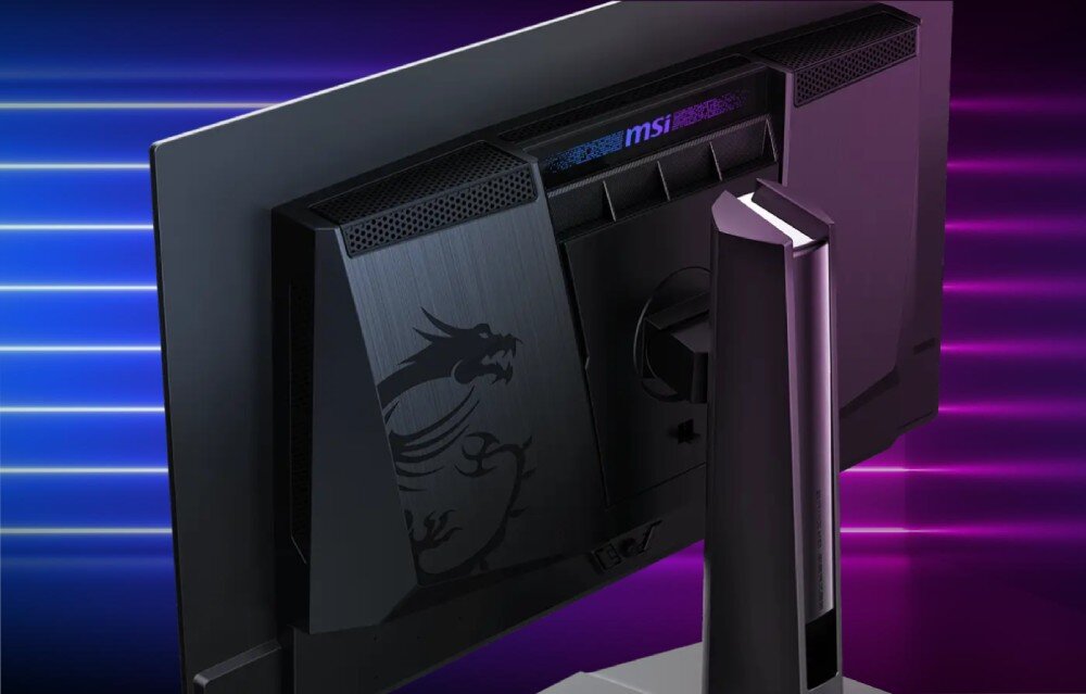 Monitor MSI MPG 271QRX QD-OLED 26.5 2560x1440px 360Hz 0.03 ms [GTG] podstawa ergonomia wysokość nachylenie obrót mocowanie VESA