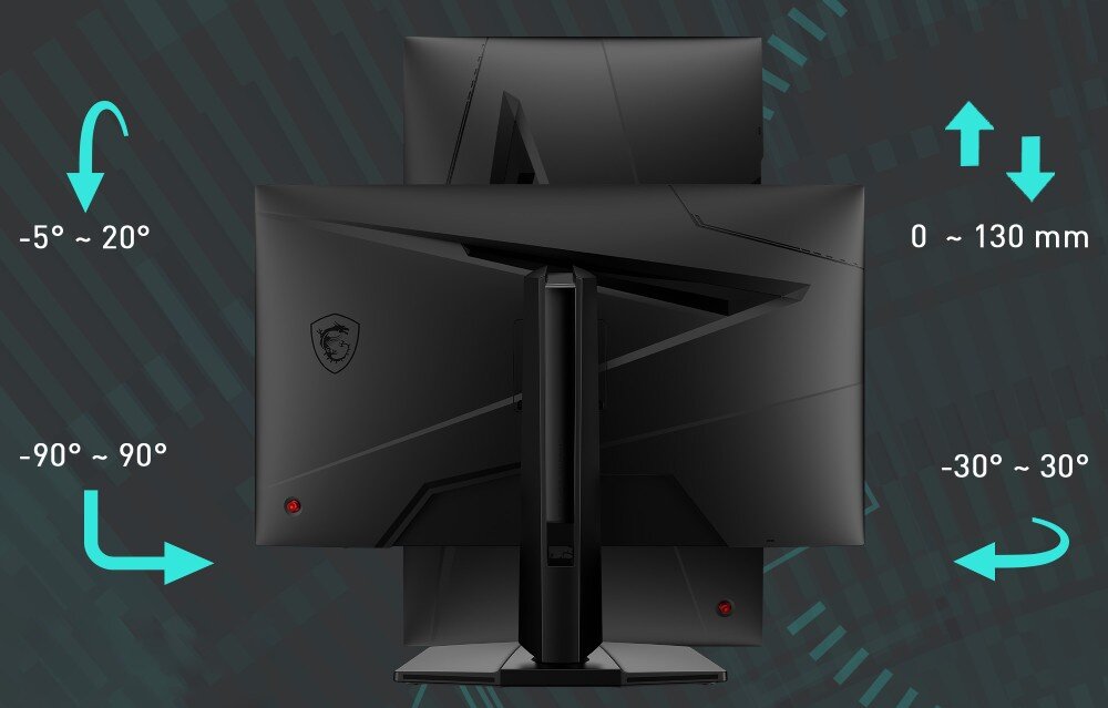 Monitor MSI G274QPF E2 27 2560x1440px IPS 180Hz 1 ms [GTG] regulacja stojak ergonomia