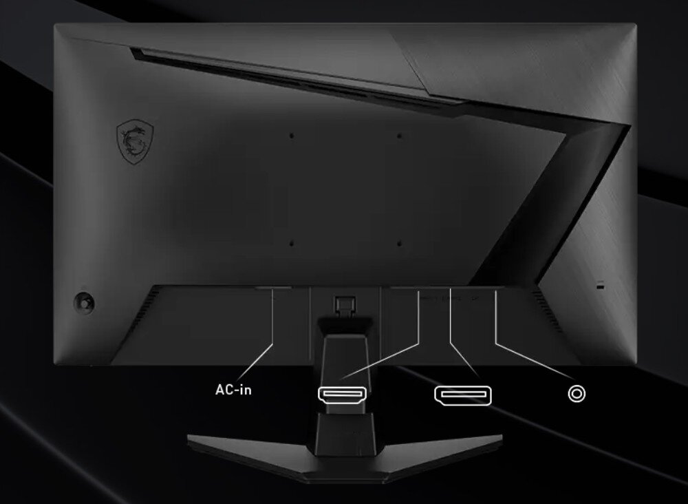 Monitor MSI G255F 24.5 1920x1080px IPS 180Hz 1 ms [GTG] porty złącza podłączenie